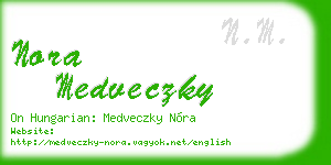 nora medveczky business card