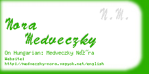 nora medveczky business card